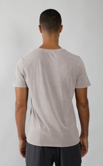 Mens Silicon Washed Pima Cotton Crew Neck Tee
