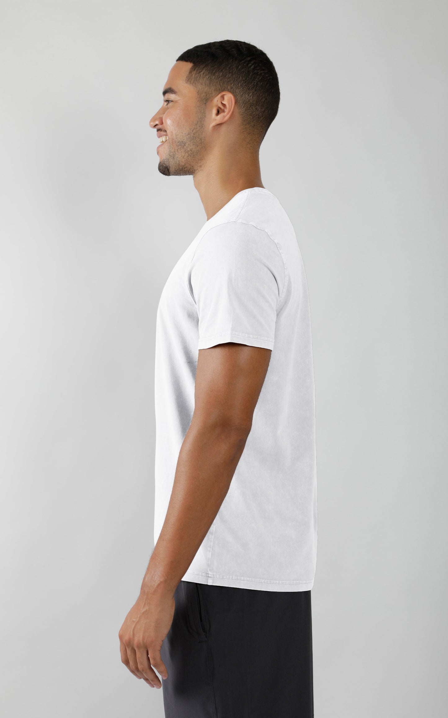 Mens Silicon Washed Pima Cotton Crew Neck Tee