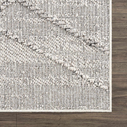 Baqer Bone & Taupe Textured Performance Outdoor Rug - Clearance