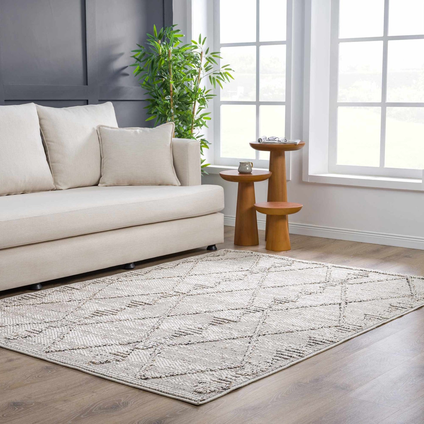 Nyla Bone Indoor & Outdoor Rug - 2x3 - Clearance