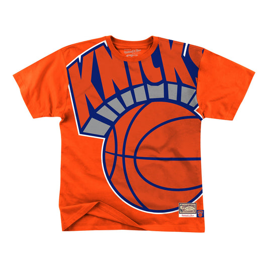 Men's Mitchell & Ness NBA Big Face Short Sleeve Tee New York Knicks