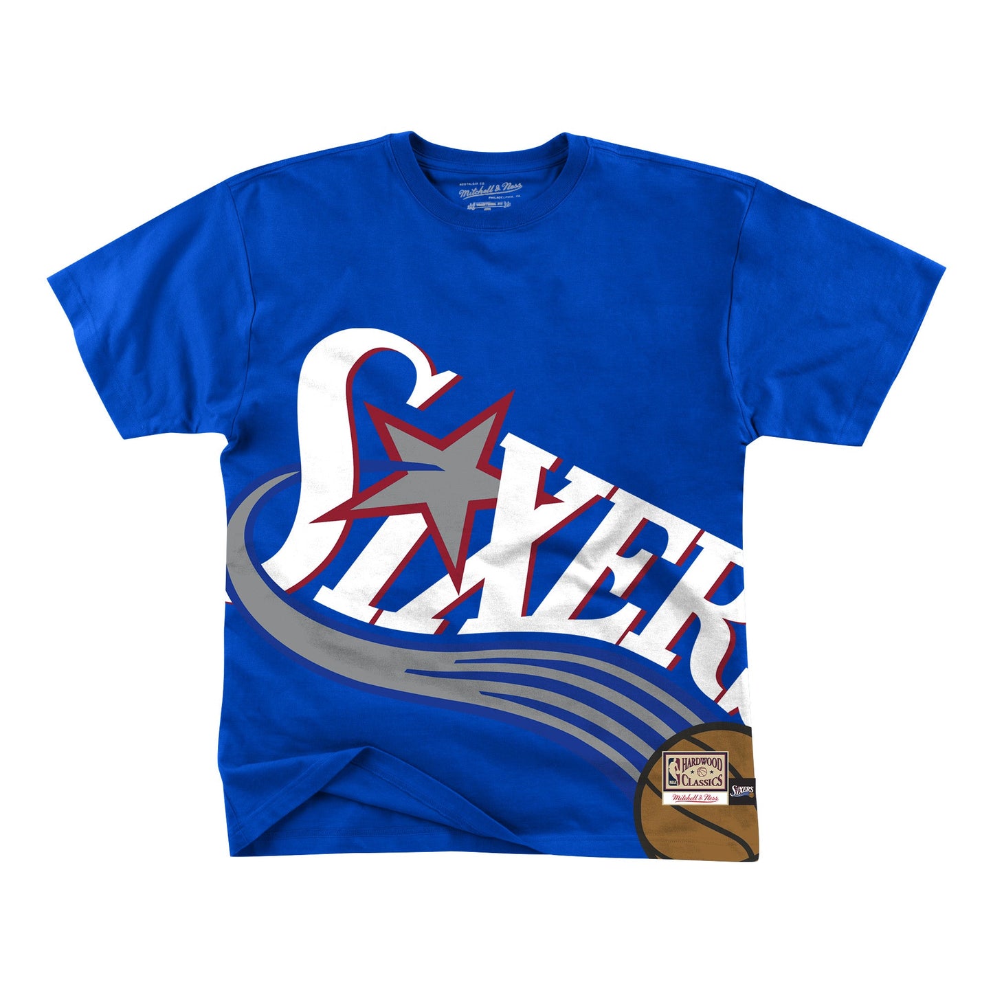 Mitchell & Ness Men's NBA Big Face Short Sleeve Tee Philadelphia 76Ers