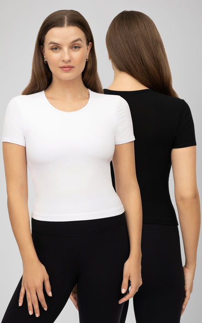 2 PK Heavenly Rib Short Sleeve Shirt