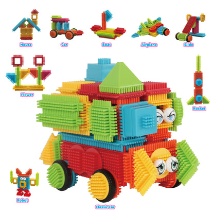 Contixo ST7 244 Pcs Bristle Shape 3D Tile STEM Building Block Set