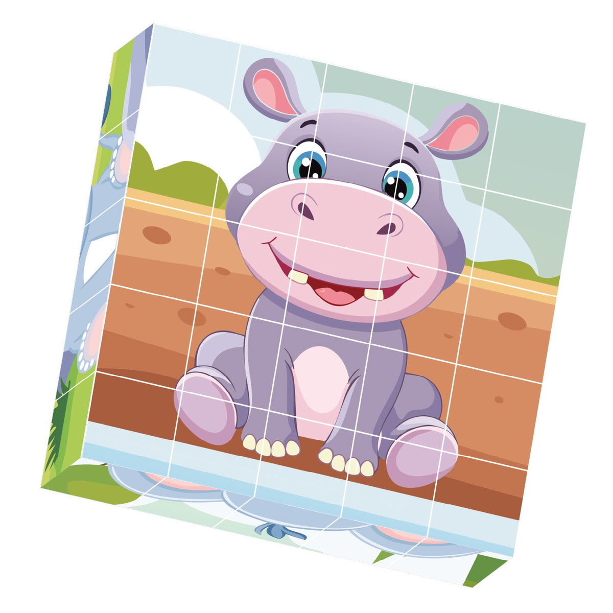 Contixo ST10 25-Piece Magnetic Jungle Animal Puzzle Blocks - 6 Puzzles in One