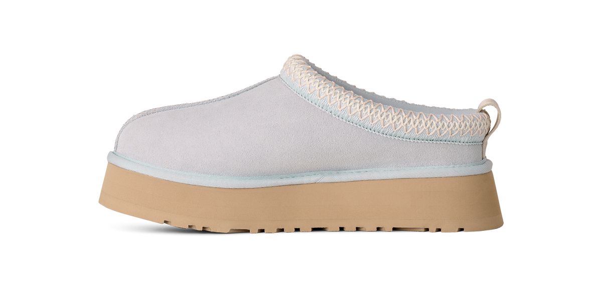 UGG Tazz II Womens Platform Clogs — Sky Blue Suede
