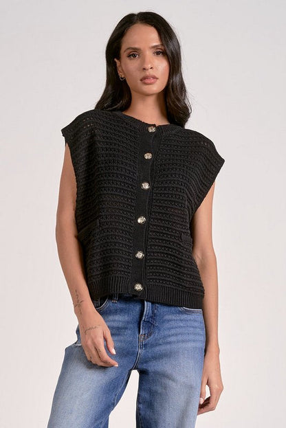 Ayla Sweater Vest Black