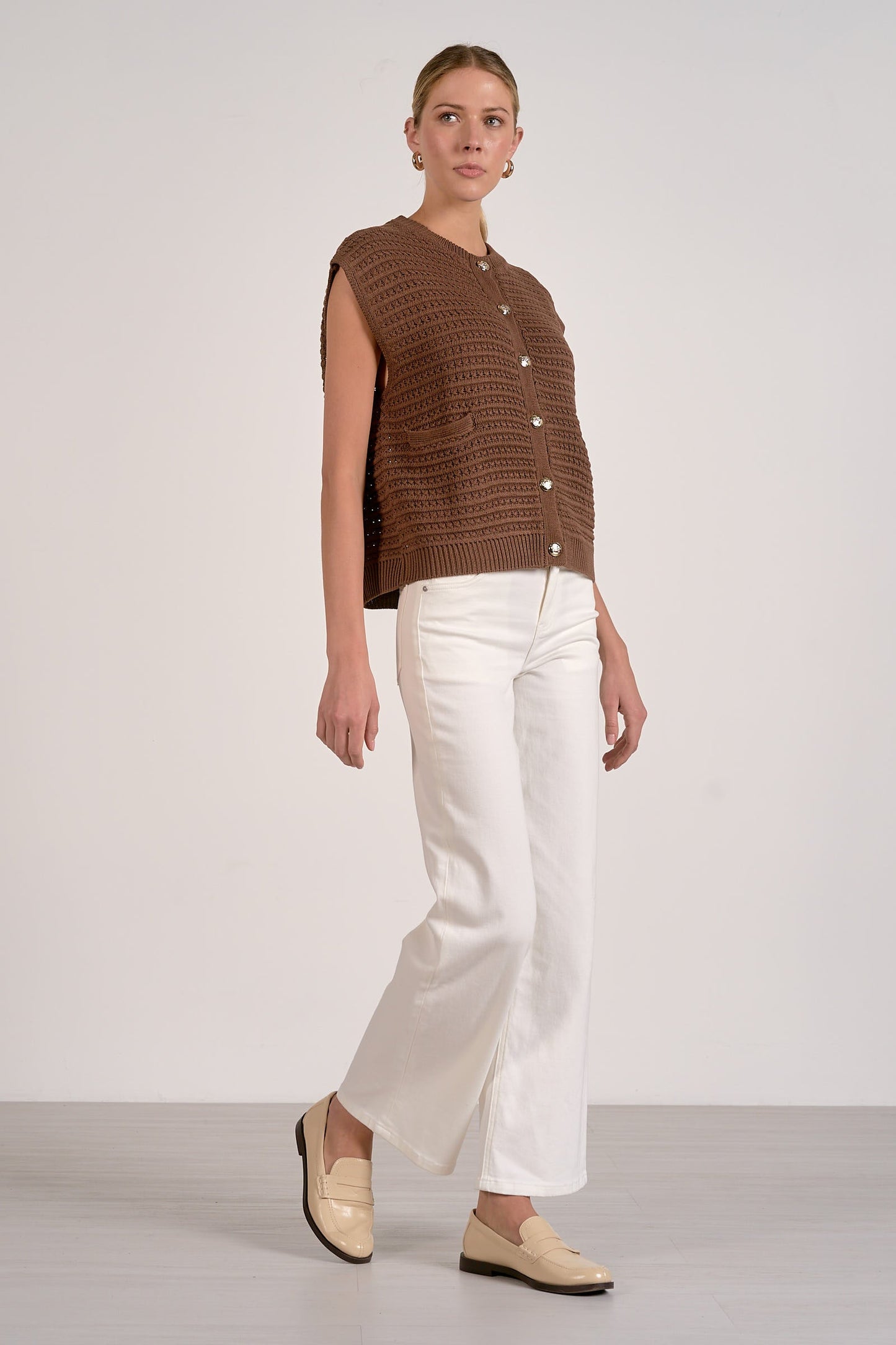 Ayla Sweater Vest Camel
