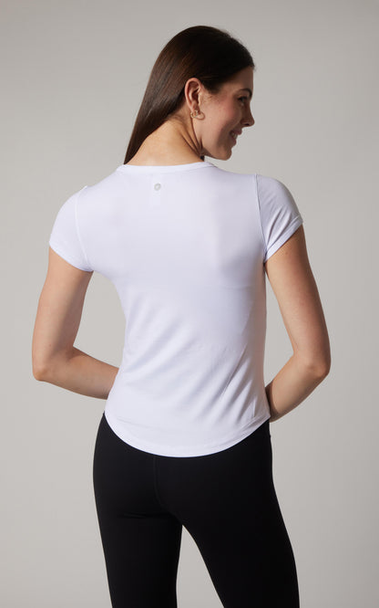 2 PK Super Soft Synergy High Crew Neck Short Sleeve Top and Crew Neck Top