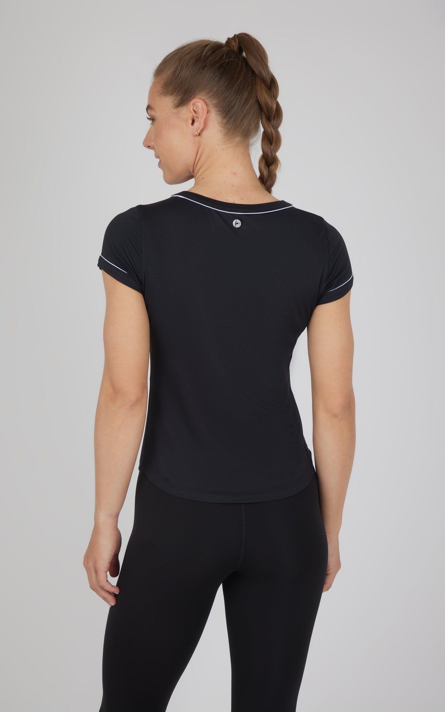 2 PK Super Soft Synergy High Crew Neck Short Sleeve Top and Crew Neck Top