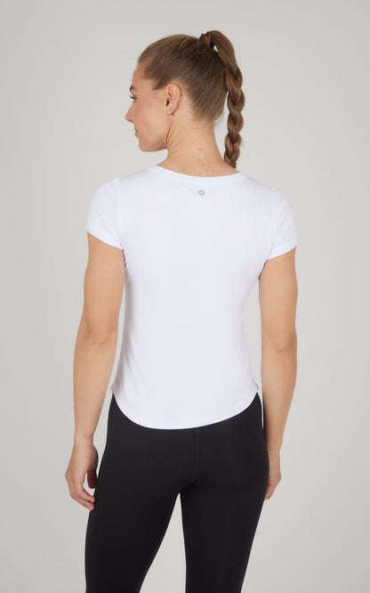 2 PK Super Soft Synergy High Crew Neck Short Sleeve Top and Crew Neck Top