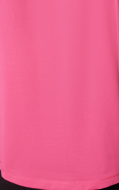 Mesh Tee with Curved hem