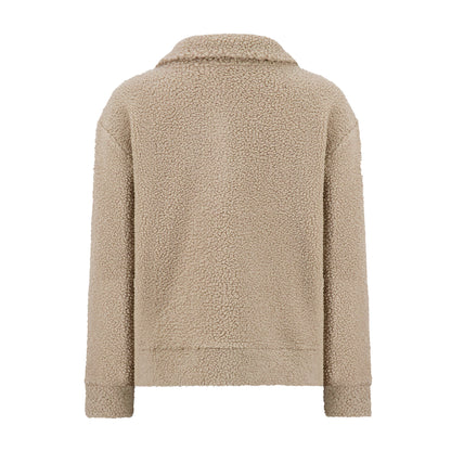 Spyder Women's Sherpa Quarter Zip Mock Neck - Sand