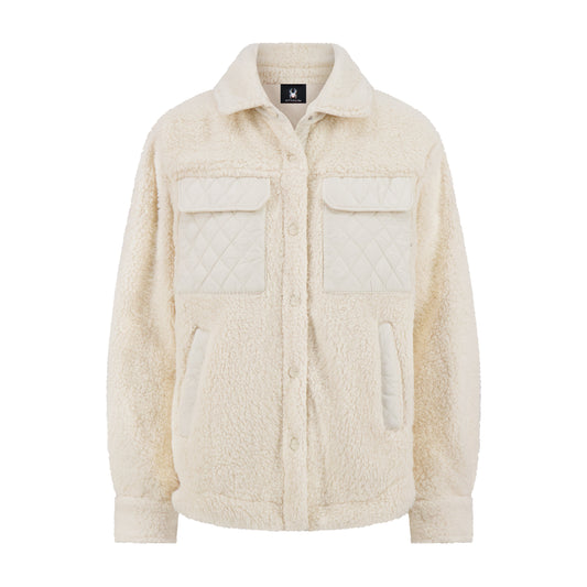 Spyder Women's Sherpa Shacket - Cream