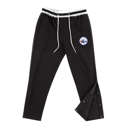 Mitchell & Ness Men's NBA Reversed Fleece Tearaway Pant Philadelphia 76Ers
