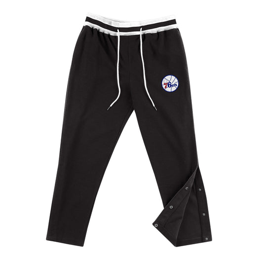 Mitchell & Ness Men's NBA Reversed Fleece Tearaway Pant Philadelphia 76Ers