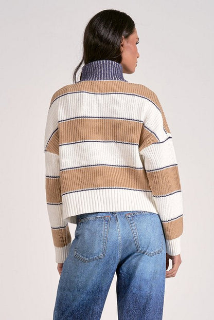 Sloane Sweater Camel Stripe