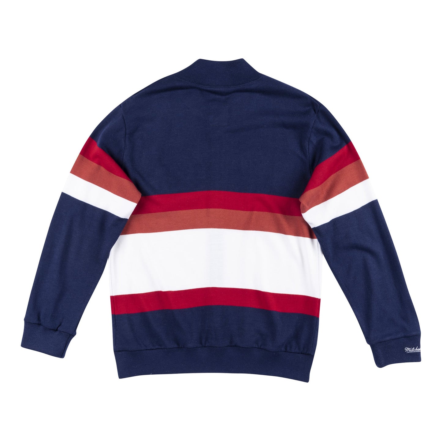 Mitchell & Ness Men's MLB Front Stripe Full Zip Sweater Boston Red Sox