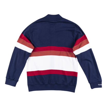Mitchell & Ness Men's MLB Front Stripe Full Zip Sweater Boston Red Sox