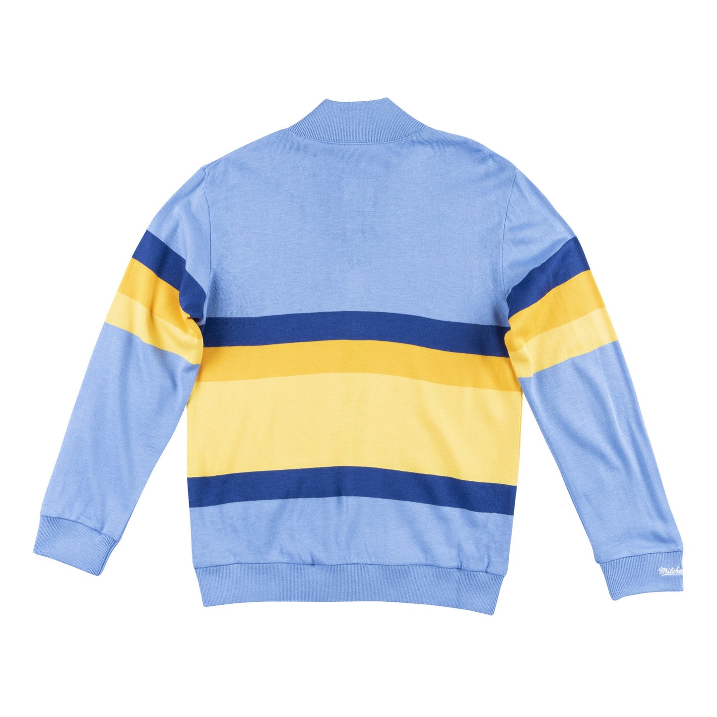 Mitchell & Ness Men's MLB Front Stripe Full Zip Sweater Milwaukee Brewers