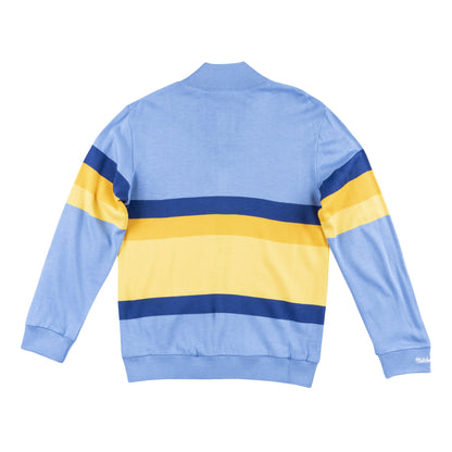 Mitchell & Ness Men's MLB Front Stripe Full Zip Sweater Milwaukee Brewers