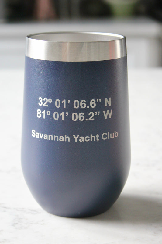 GPS Coordinates & Custom Design Insulated Tumblers