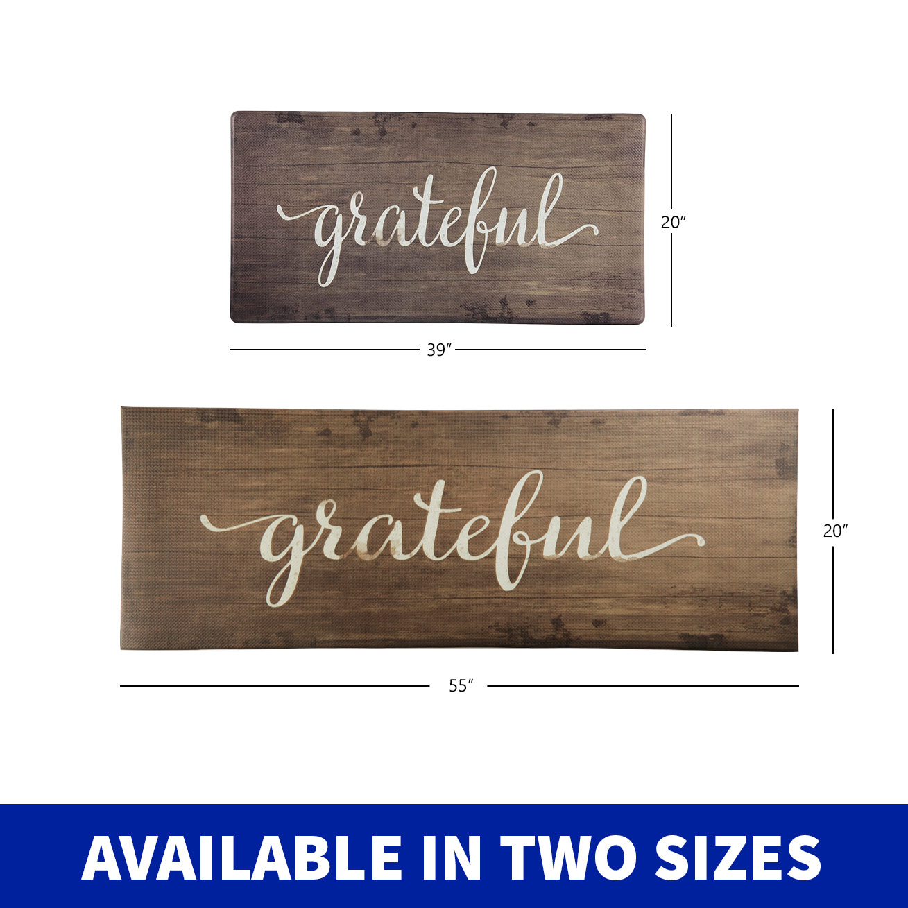 Oversized Cushioned Anti-Fatigue Kitchen Mat (Grateful)