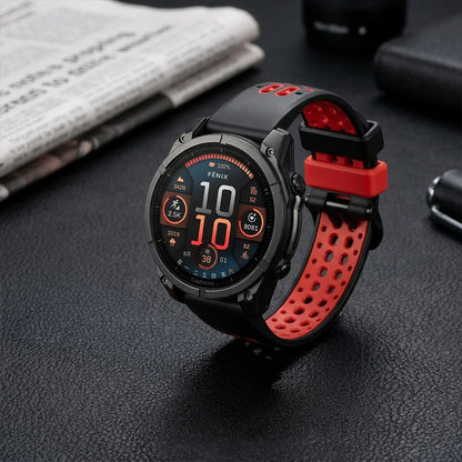Garmin Two-Tone Silicone Smartwatch Band - QuickFit Sport Strap