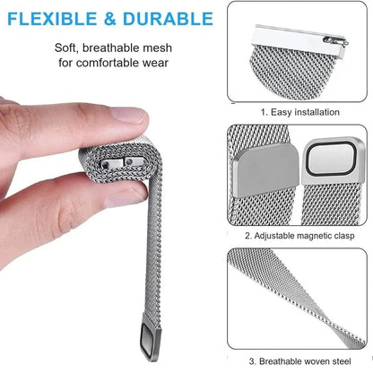 Garmin Milanese Smartwatch Band - Magnetic Metal Strap
