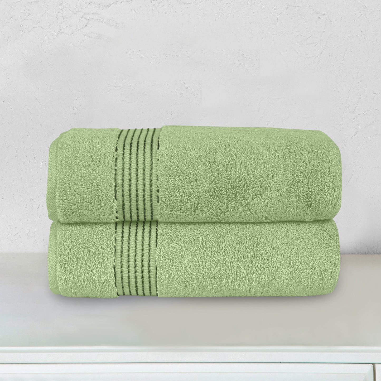 Elegant Comfort 2 Pack Premium Turkish Cotton Bath Towel Set, 27 x 54 inch