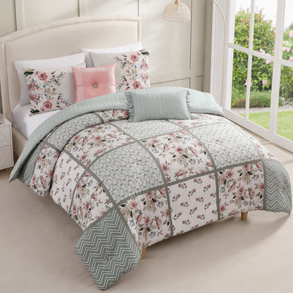 Bebejan Sage Serenity 5 Piece Reversible Comforter Set