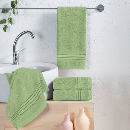 Elegant Comfort 4 Pack Premium Turkish Cotton Hand Towel Set, 16 x 28 inch