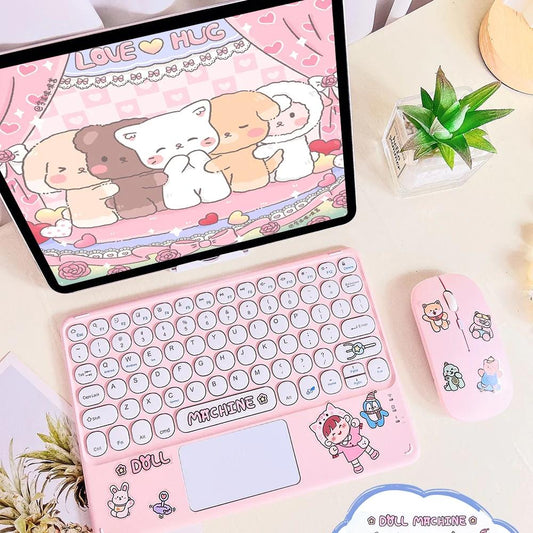 Kawaii Pastel Wireless iPad Keyboard & Mouse-