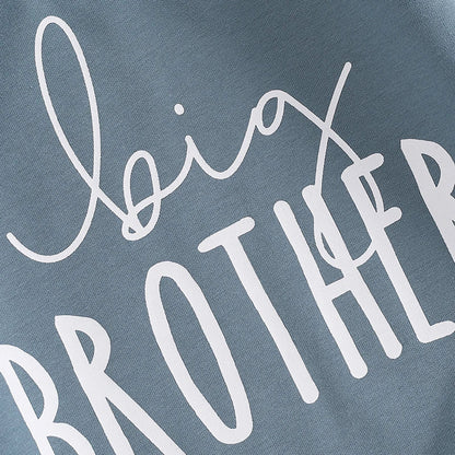 Baby Toddler Boys Big Brother Letter Print Long Sleeve Pullover Autumn Top