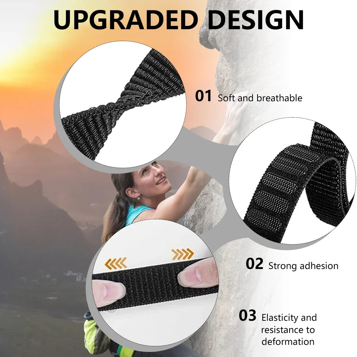 Garmin Nylon Loop Strap - Breathable Tactical Sports Band