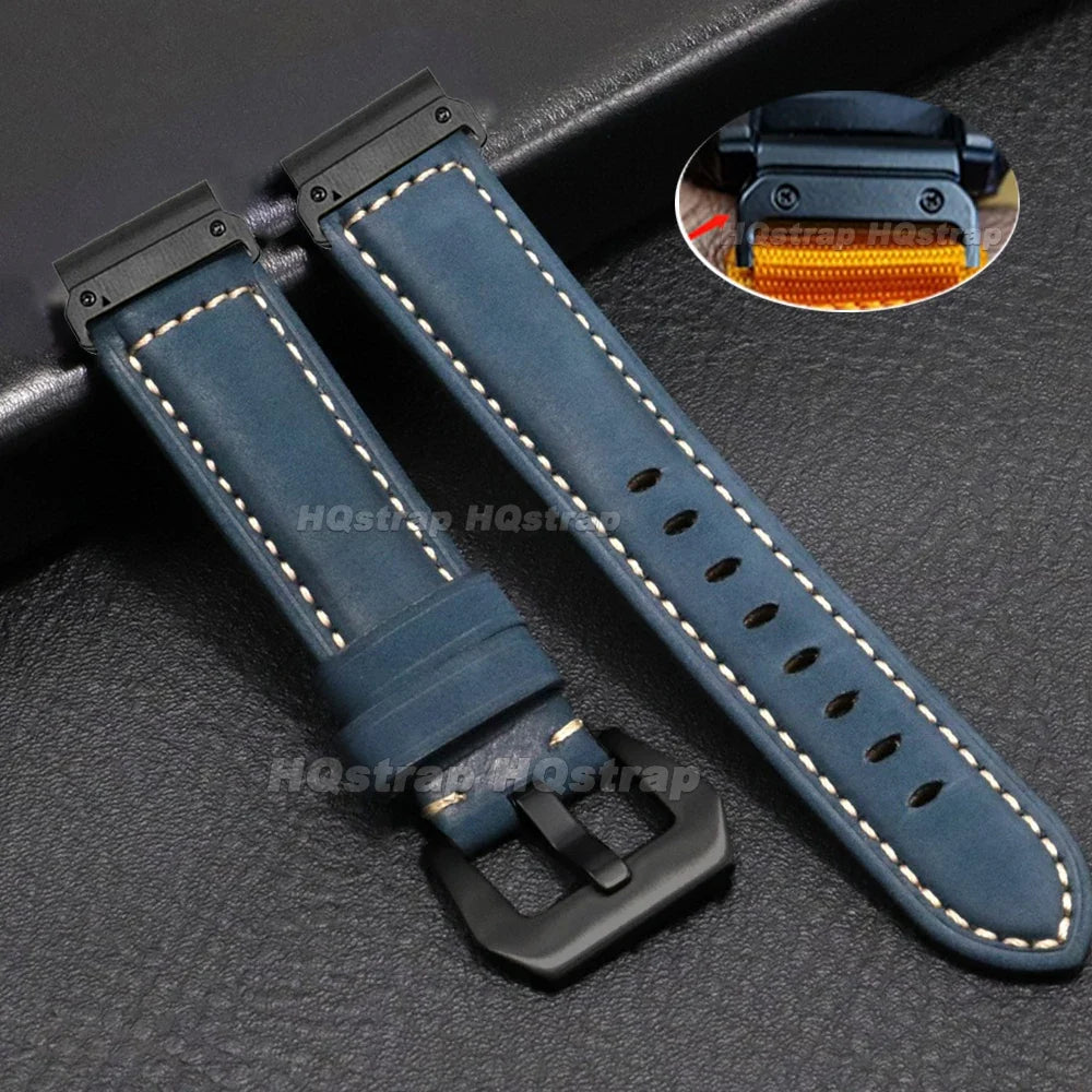 Garmin Vintage Leather Strap - Classic and Comfortable Band