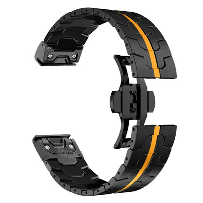Garmin Stainless Steel Smartwatch Band - QuickFit Metal Bracelet