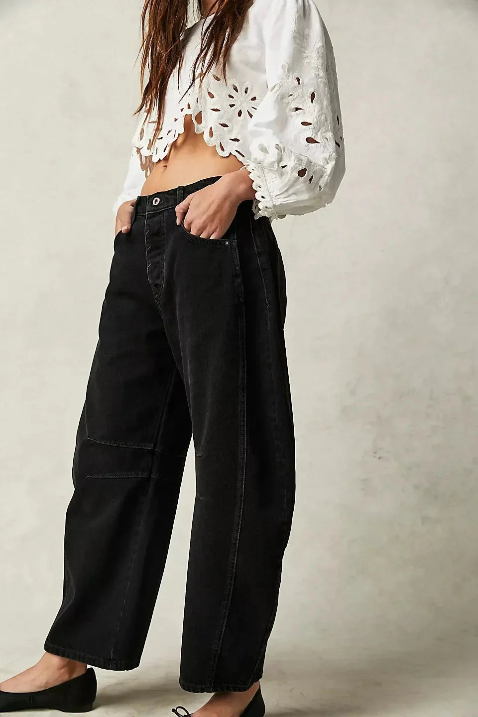 Women’s Elastic Waist High Waisted Jeans