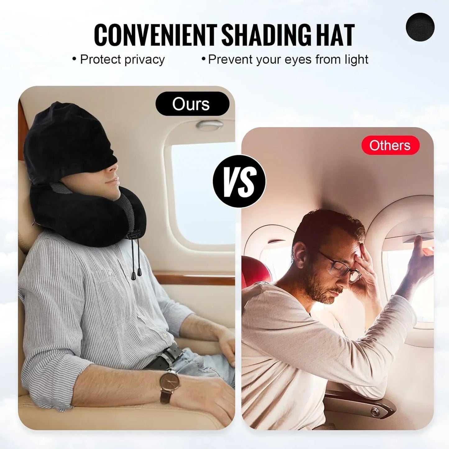 Travel Pillow - Neck Pillow with Hood