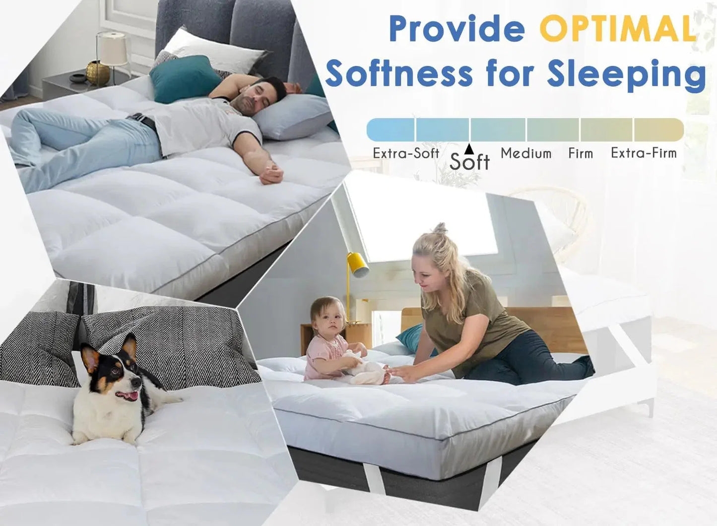 Cooling Pillow Top Mattress Topper