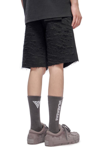 Valabasas Scrape Shorts - Jet Black