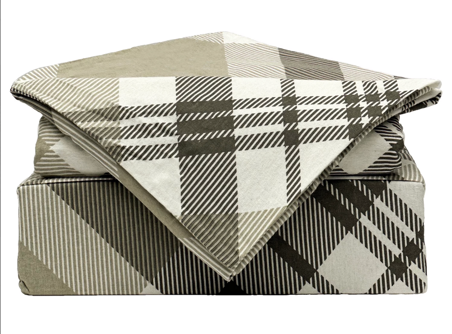 Bibb Home 4 Piece Printed or Solid Heavyweight Flannel Sheet Set