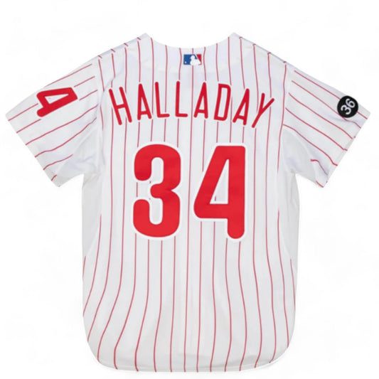 Men's Mitchell & Ness MLB Authentic Jersey Phillies 2010 Roy Halladay