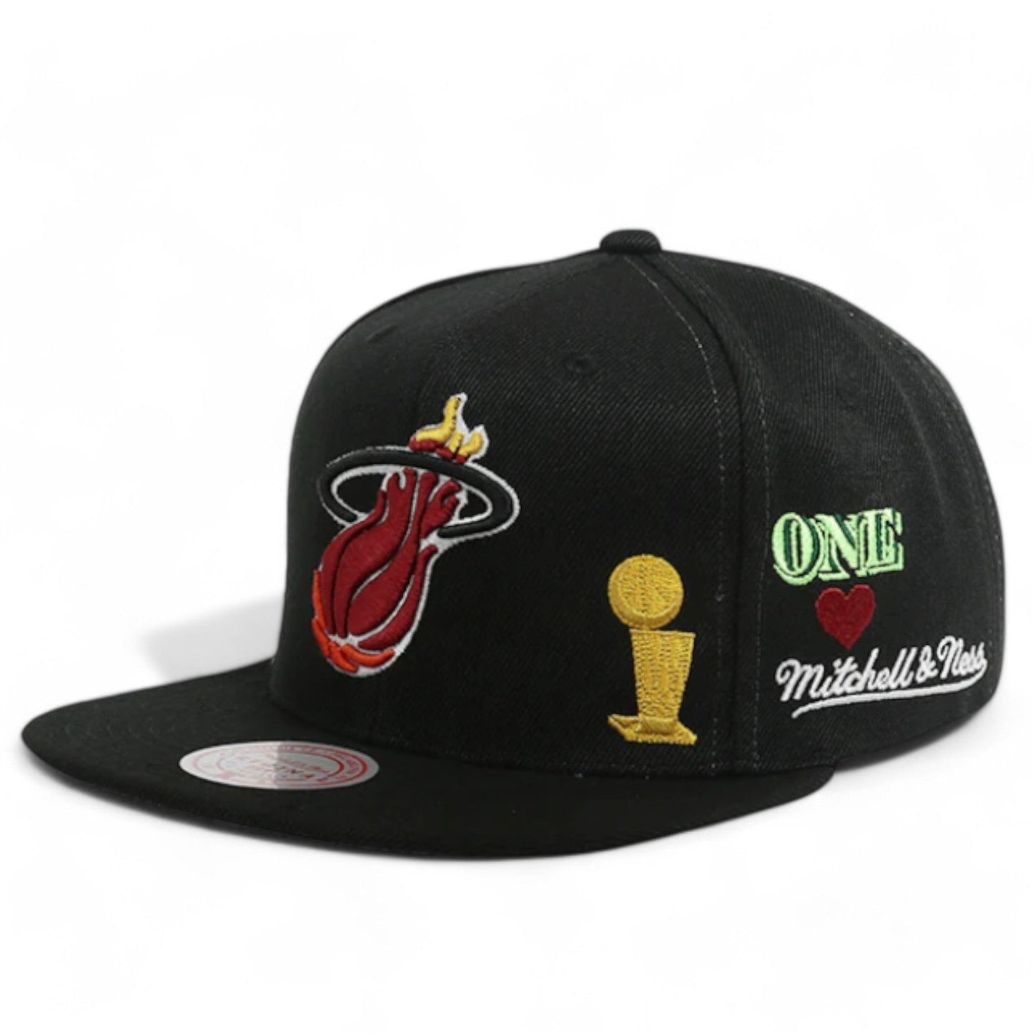 Men's Mitchell & Ness NBA Hyperlocal Snapback Hwc Heat - Black