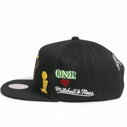 Mitchell & Ness Men's NBA Hyperlocal Snapback Hwc Heat Snapback Caps