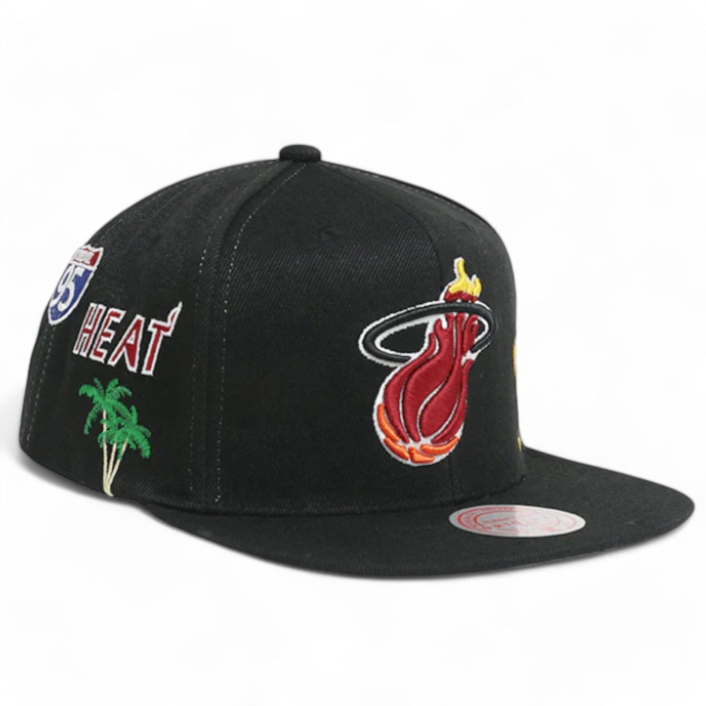 Men's Mitchell & Ness NBA Hyperlocal Snapback Hwc Heat - Black