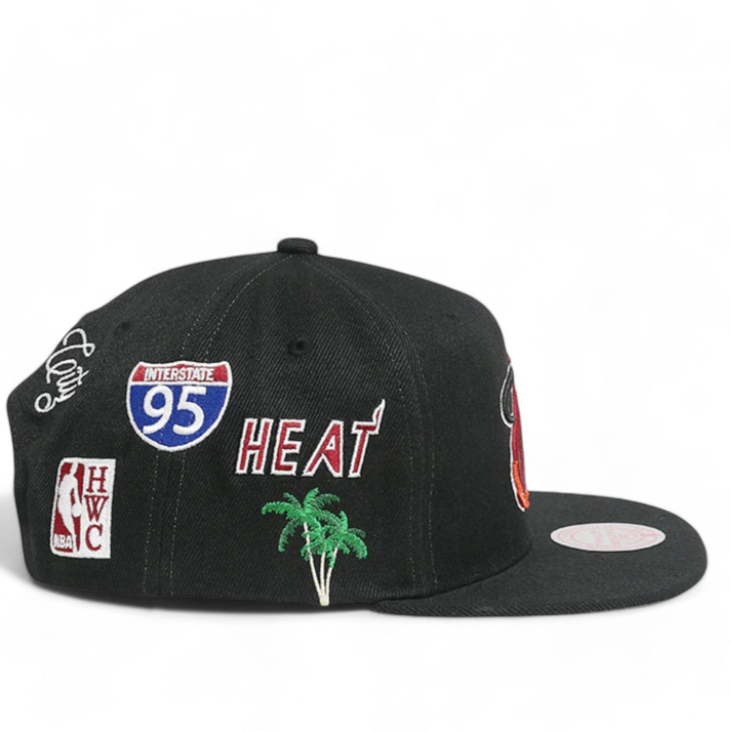 Men's Mitchell & Ness NBA Hyperlocal Snapback Hwc Heat - Black