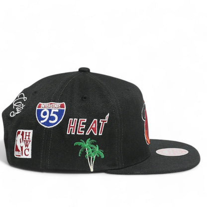 Mitchell & Ness Men's NBA Hyperlocal Snapback Hwc Heat Snapback Caps