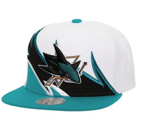 Men's Mitchell & Ness Nhl Waverunner Snapback Sharks