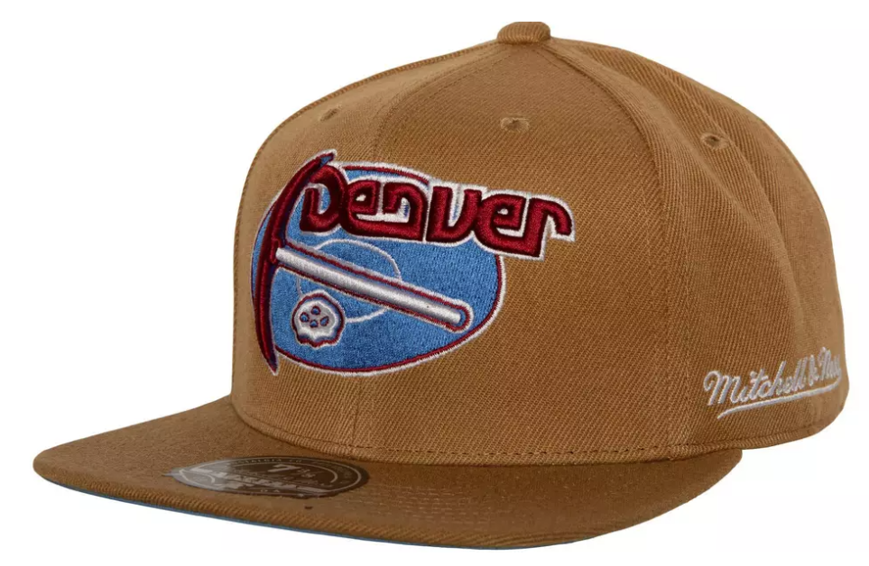 Men's Mitchell & Ness NBA Sand And Sky Fitted Hwc NUGGets